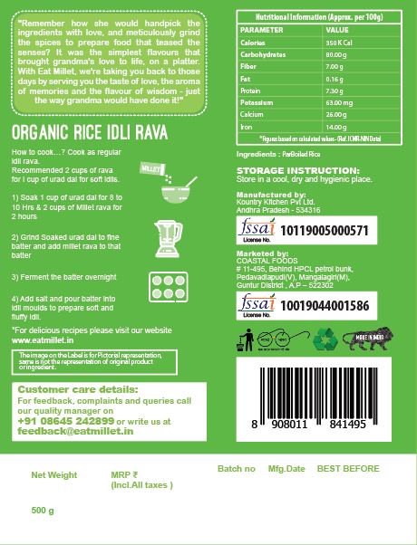 Organic Rice Idli Rava