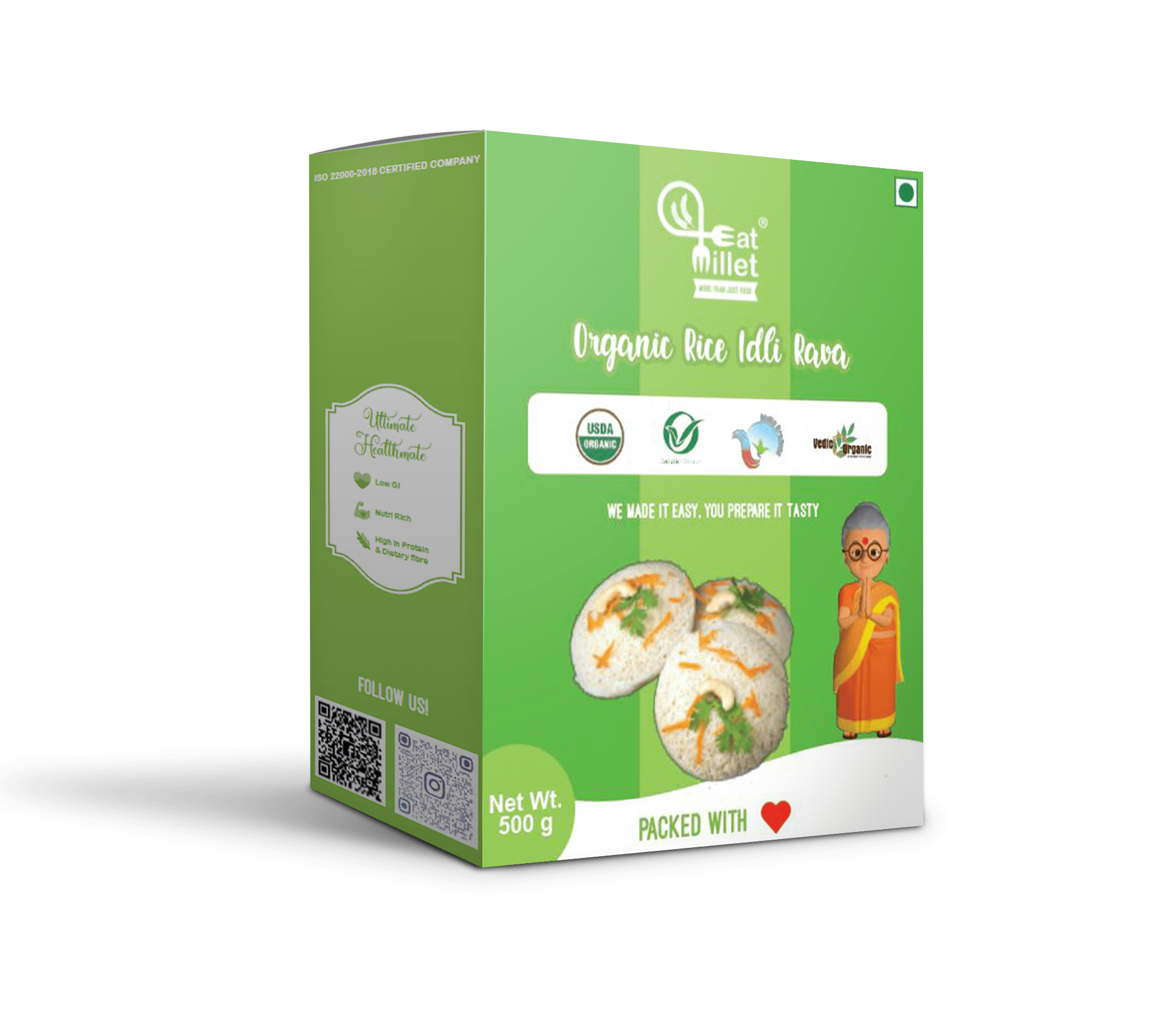Happy Org Rice Rava Organic Rice Idli Rava – EatMillet