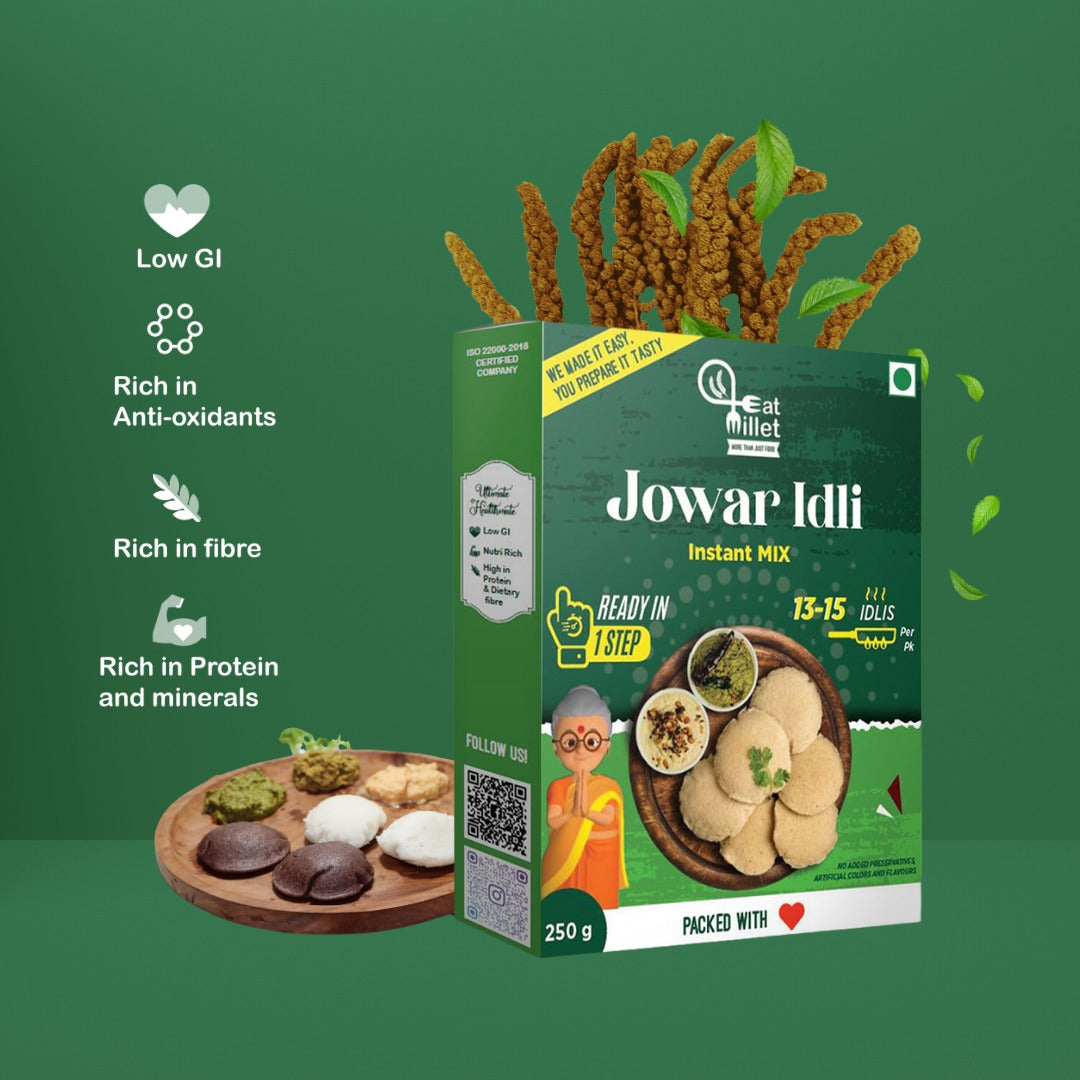 Instant Millet Jowar idli mix Gluten Free 100 Naturally Organic