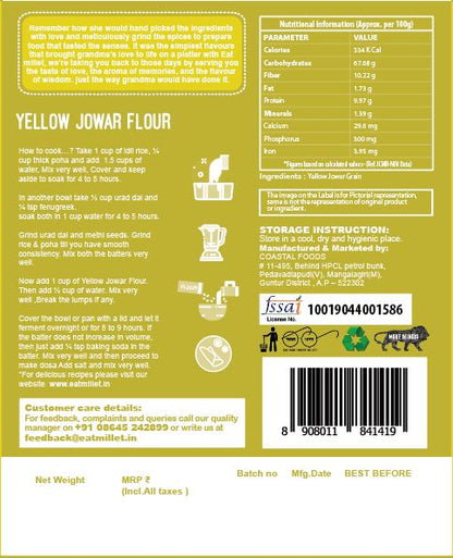 Yellow Jowar Flour 700 Gms