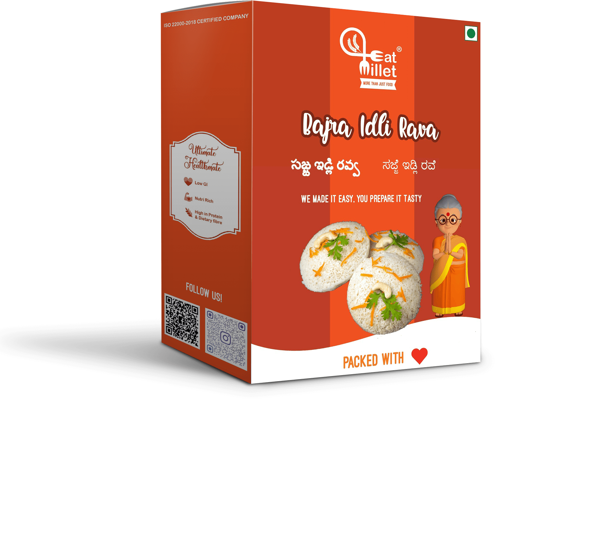 Bajra Idli Rava 400 Gms | Gluten Free | 100% Naturally Organic Millets ...